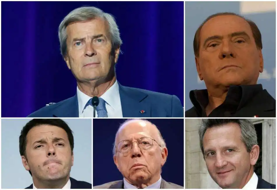 bollore berlusconi renzi confalonieri nagel