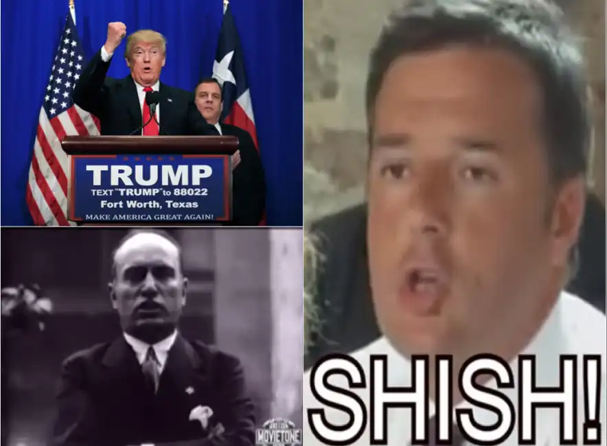 trump mussolini renzi