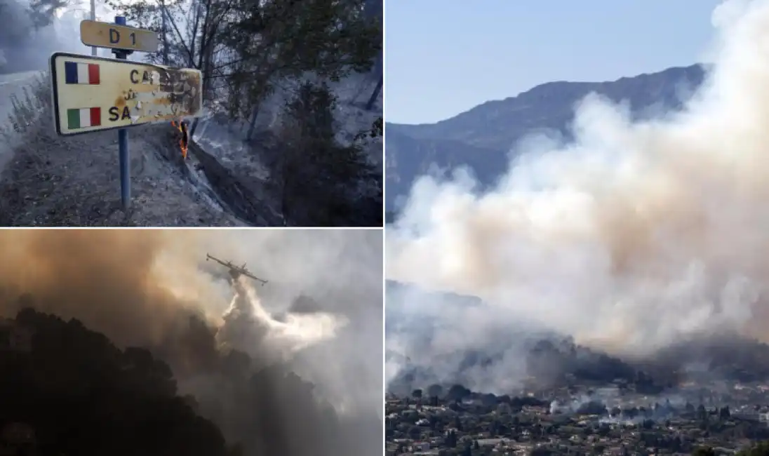 costa azzurra in fiamme