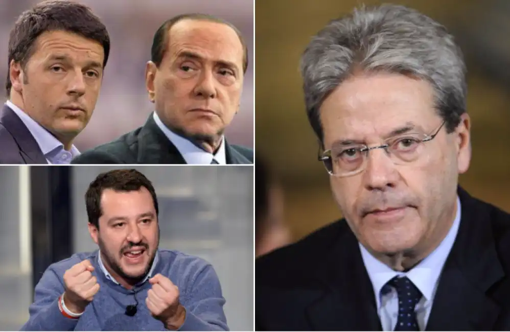 gentiloni renzi berlusconi salvini