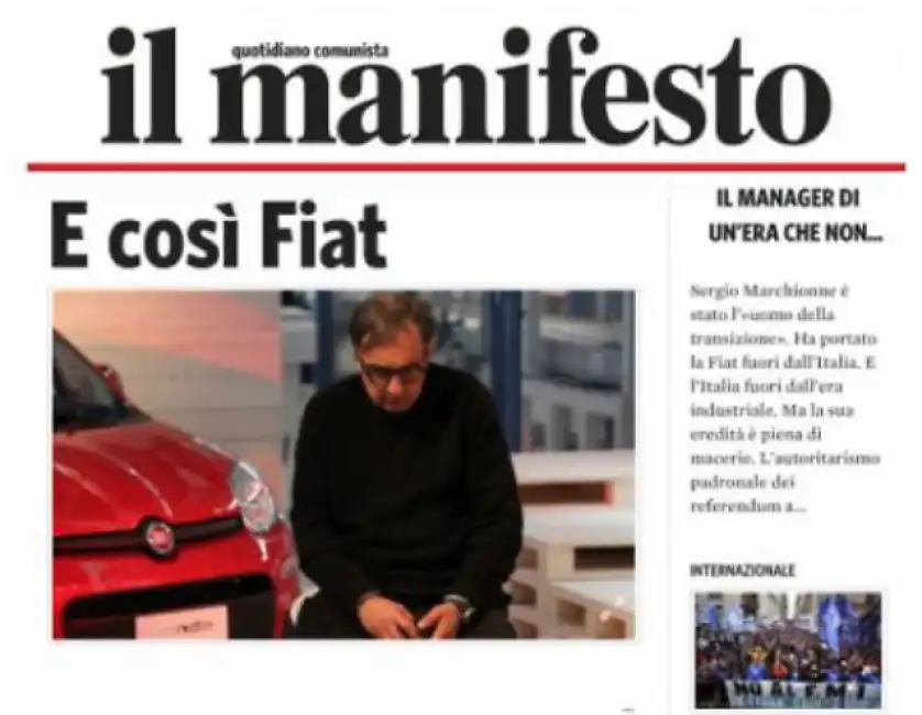 marchionne il manifesto