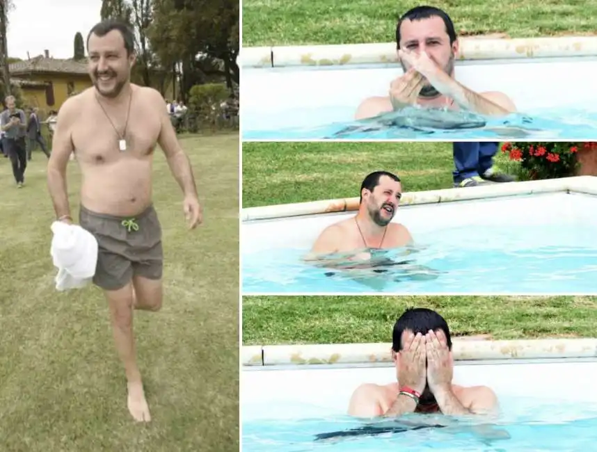 salvini bagno piscina mafia