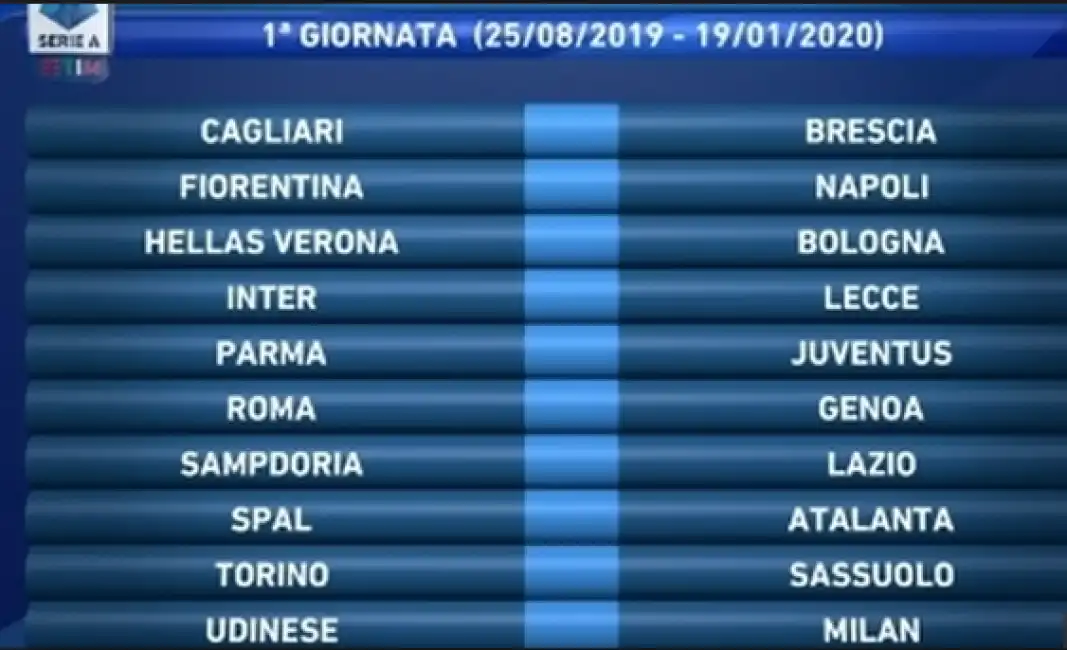 calendario serie a