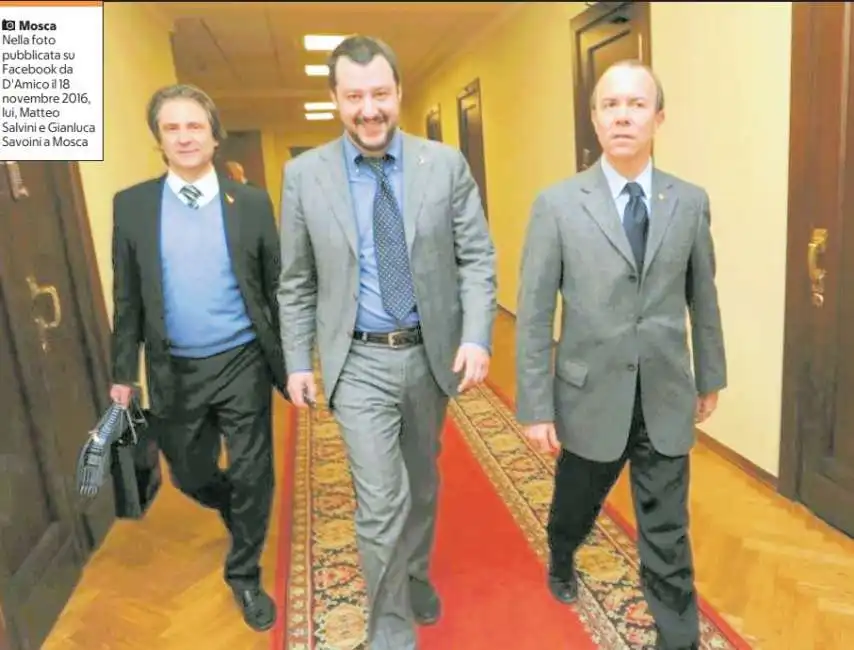 claudio damico - matteo salvini - gianluca savoini