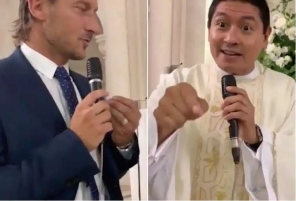 francesco totti prete chiesa