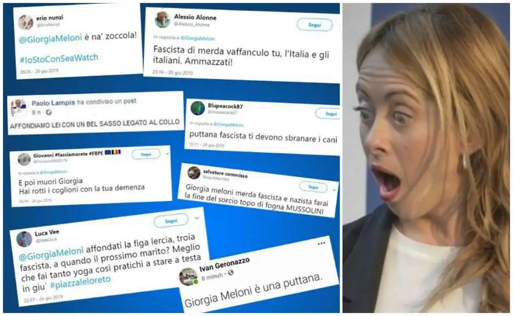 giorgia meloni insulti