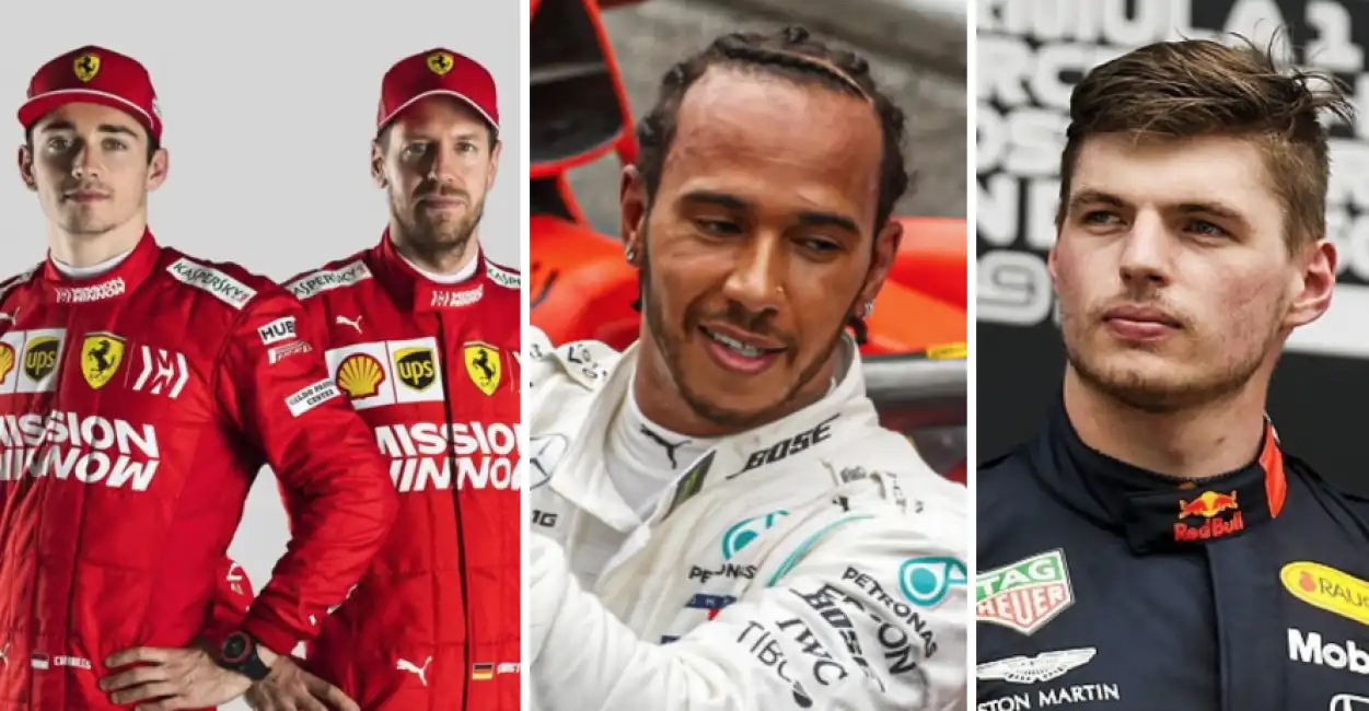 hamilton verstappen leclerc vettel