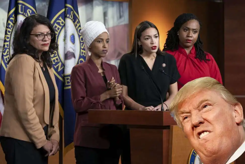 rashida tlaib ilhan omar alexandria ocasio-cortez ayanna pressley donald trump