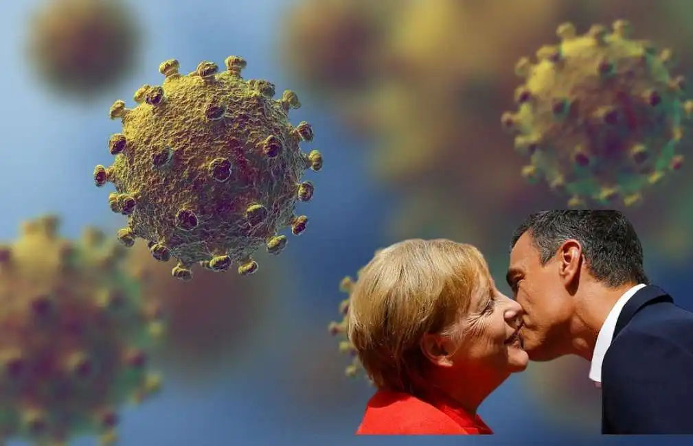 angela merkel pedro sanchez coronavirus