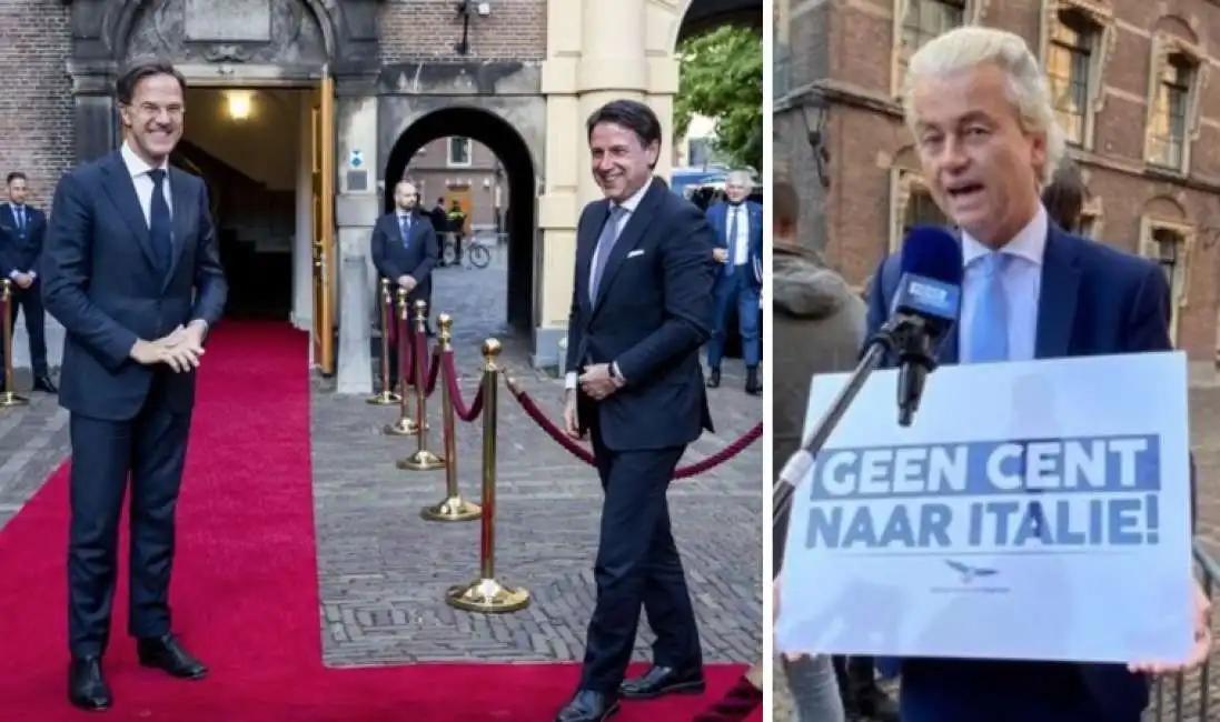 giuseppe conte mark rutte geert wilders