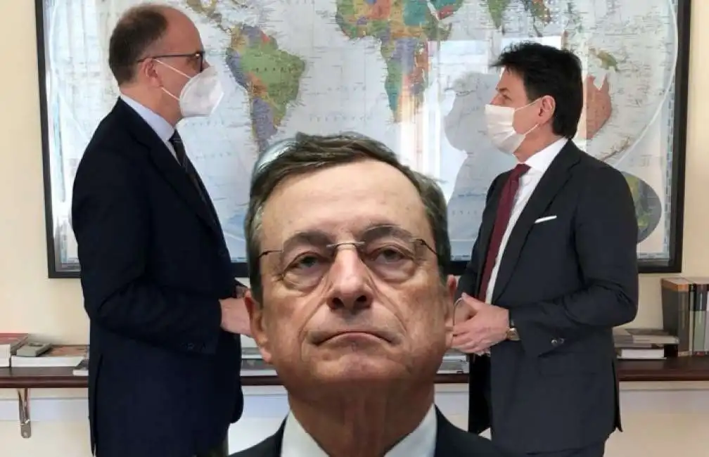 enrico letta mario draghi giuseppe conte