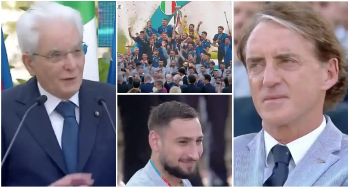 mattarella mancini azzurri al quirinale