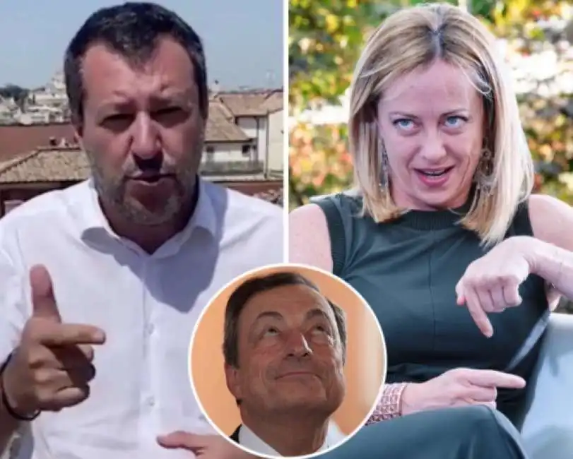 matteo salvini giorgia meloni mario draghi