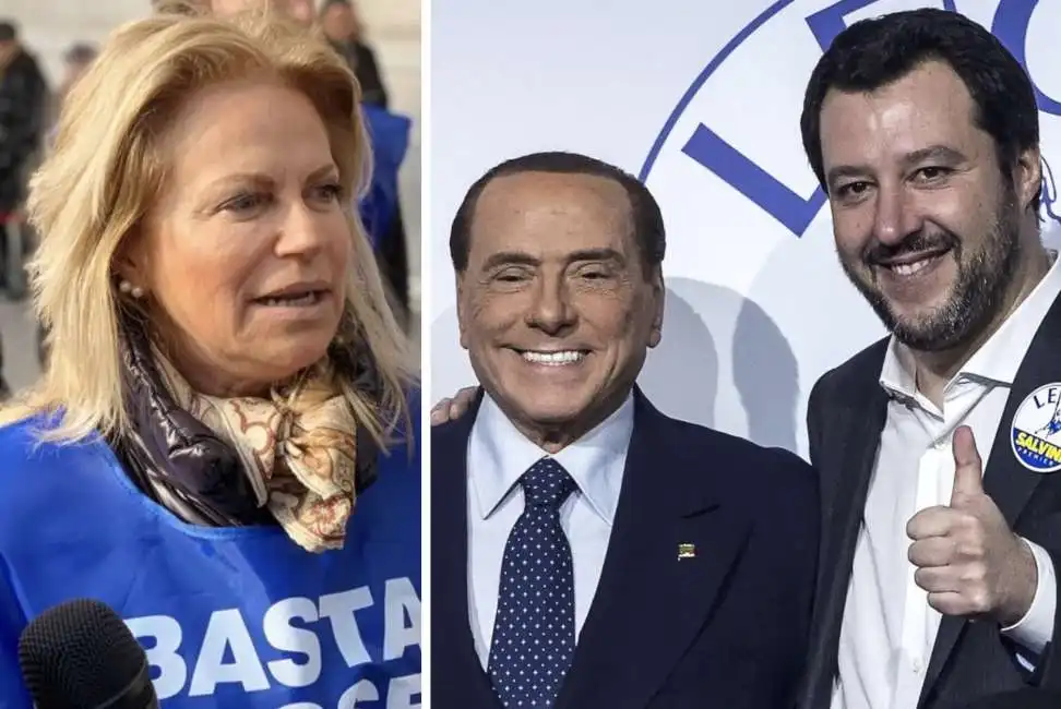 annalisa baroni matteo salvini silvio berlusconi 