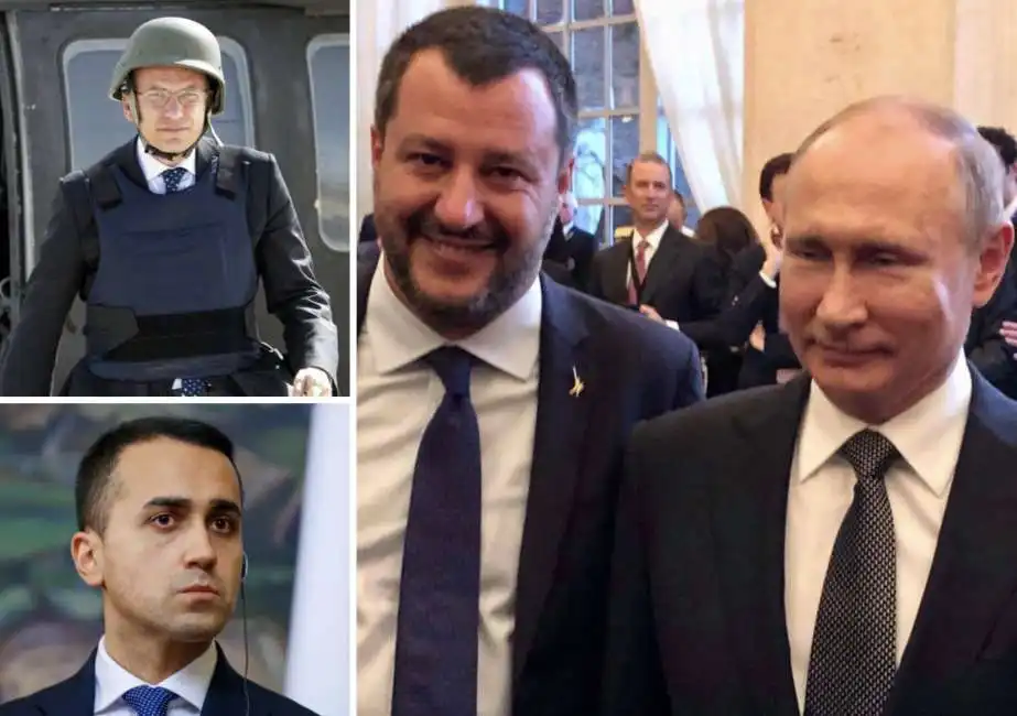 enrico letta luigi di maio vladimir putin matteo salvini 