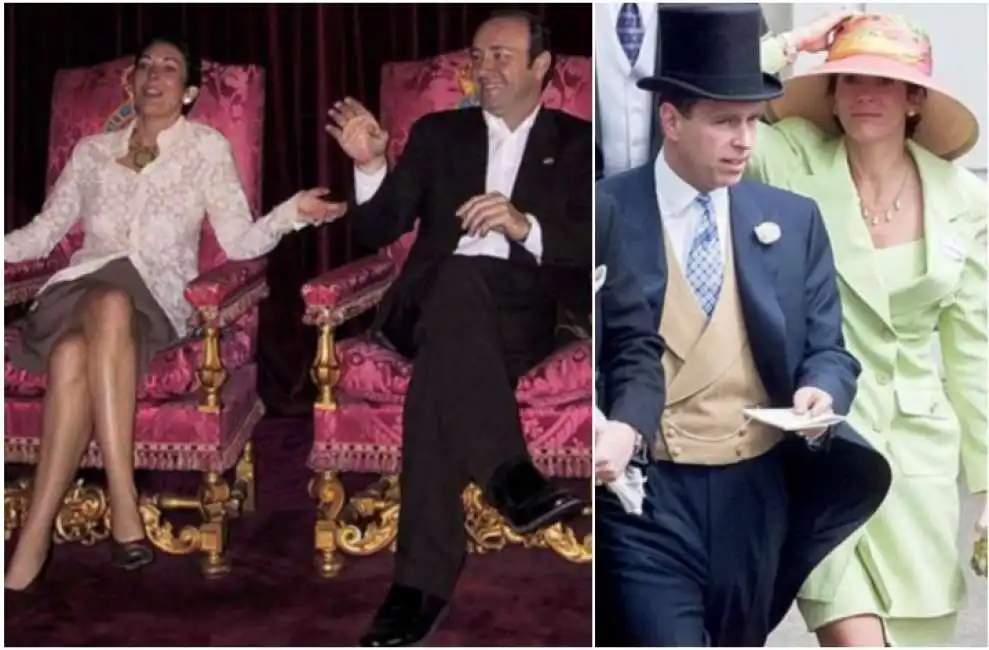 ghislaine maxwell, kevin spacey, principe andrea