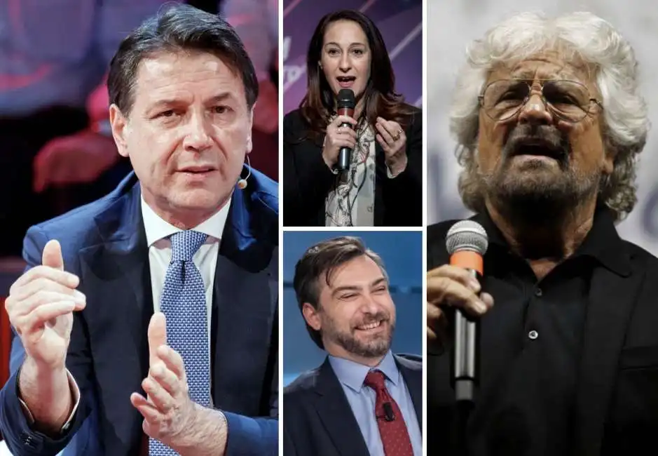 giuseppe conte beppe grillo paola taverna riccardo ricciardi 