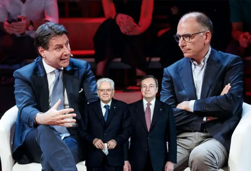 giuseppe conte mario draghi enrico letta sergio mattarella 