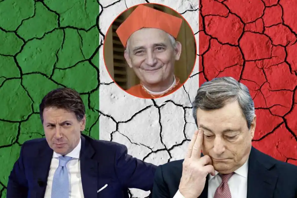 giuseppe conte mario draghi matteo zuppi 