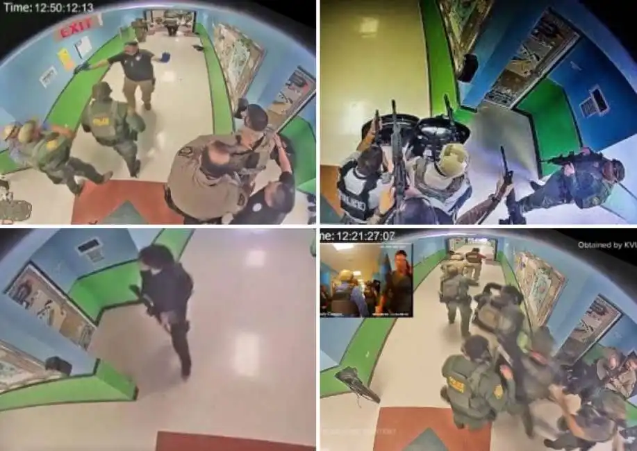 i video di sorveglianza della strage alla robb elementary school di uvalde