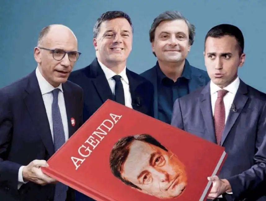 letta renzi calenda di maio agenda draghi