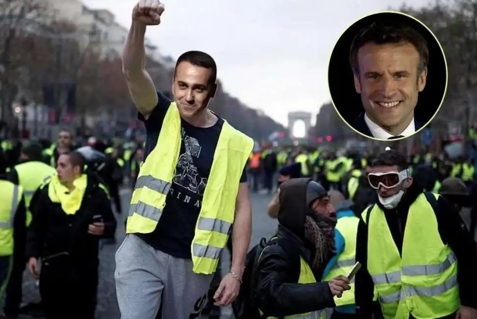 luigi di maio emmanuel macron gilet gialli