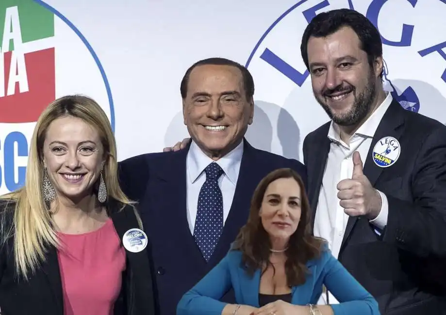 rossella sessa matteo salvini silvio berlusconi giorgia meloni 