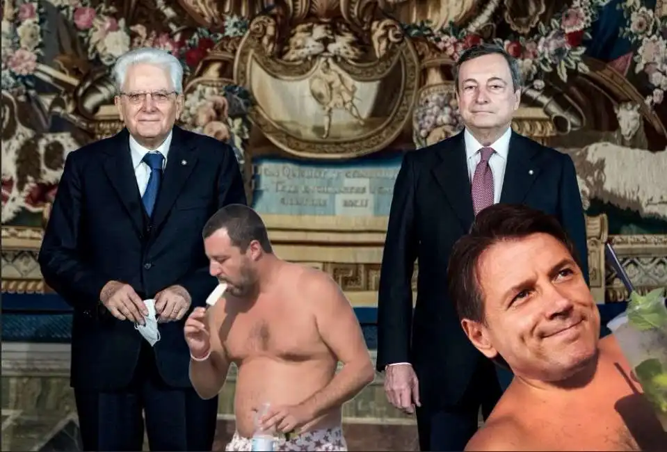 sergio mattarella giuseppe conte mario draghi matteo salvini