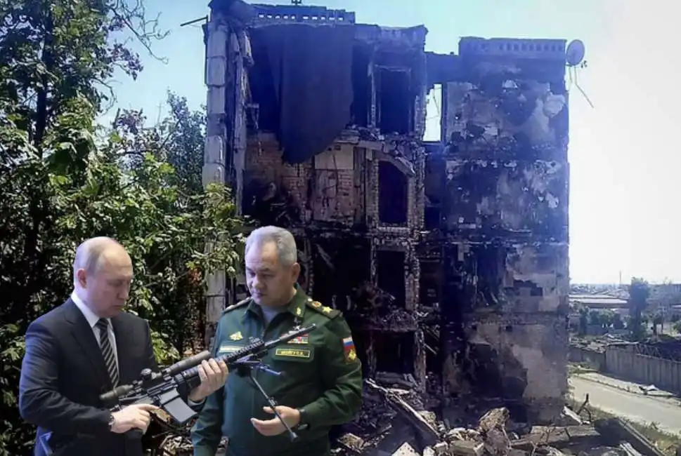 vladimir putin sergei shoigu lysychansk guerra in ucraina 