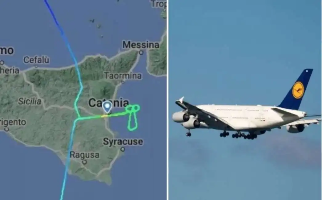 aereo lufthansa rotta pisello pene catania malta