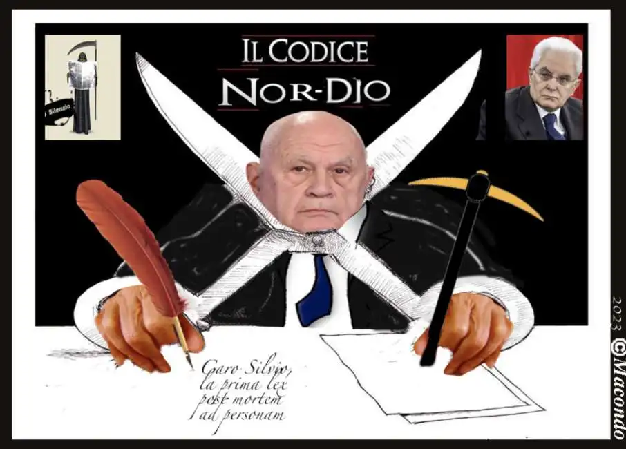 codice nordio - poster by macondo carlo sergio mattarella 