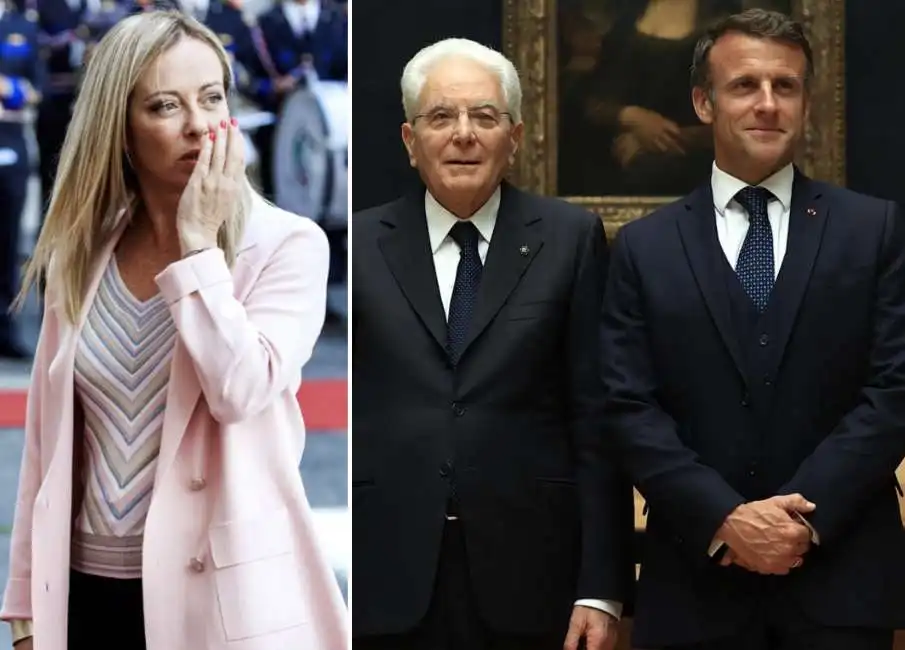 giorgia meloni emmanuel macron sergio mattarella 