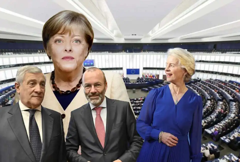 giorgia meloni manfred weber ursula von der leyen antonio tajani 