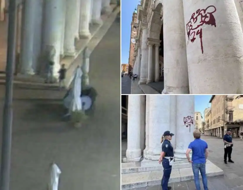 gli autori dell imbrattamento della basilica palladina di vicenza