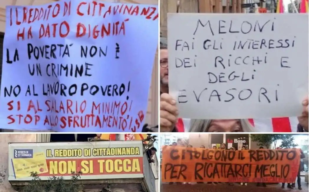 reddito di cittadinanza proteste