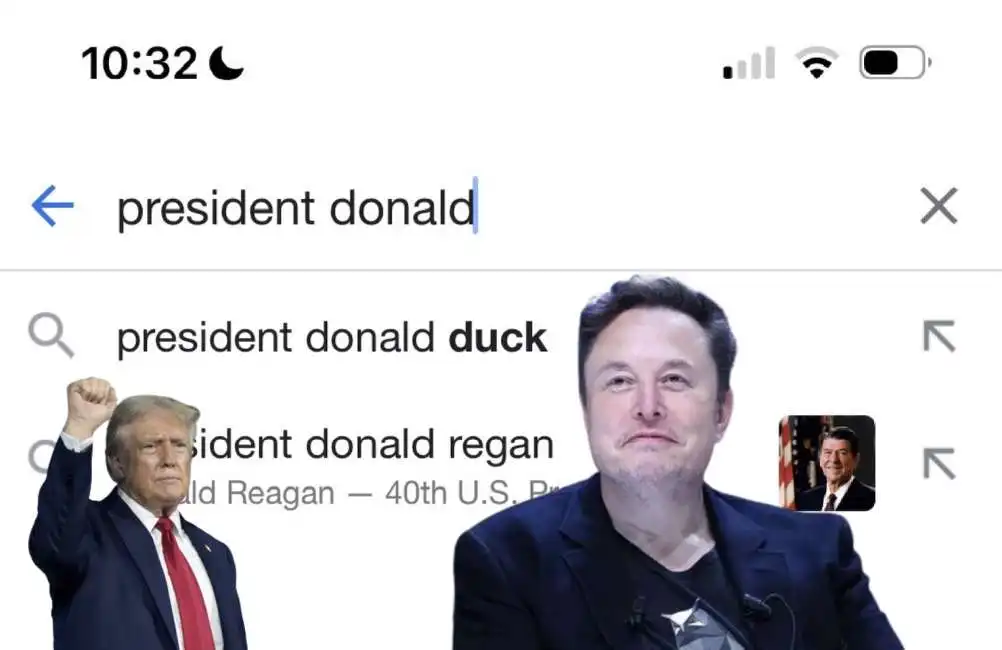 donald trump elon musk duck reagan