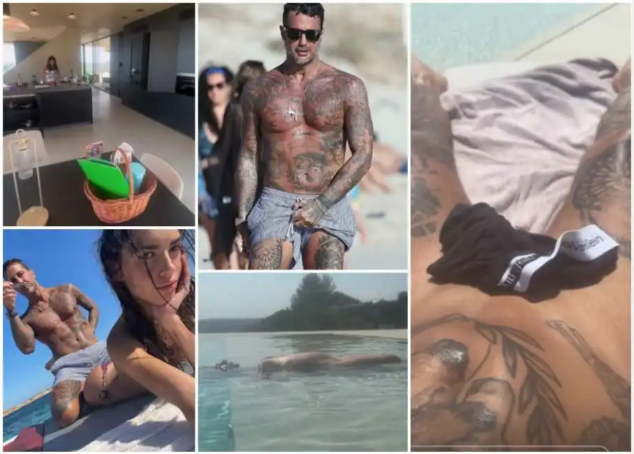 fabrizio corona e sara barbieri in vacanza in una mega villa di noto