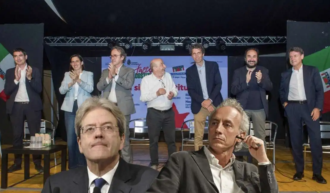 fratoianni - schlein - bonelli - pagliarulo - magi - acerbo - conte travaglio gentiloni 