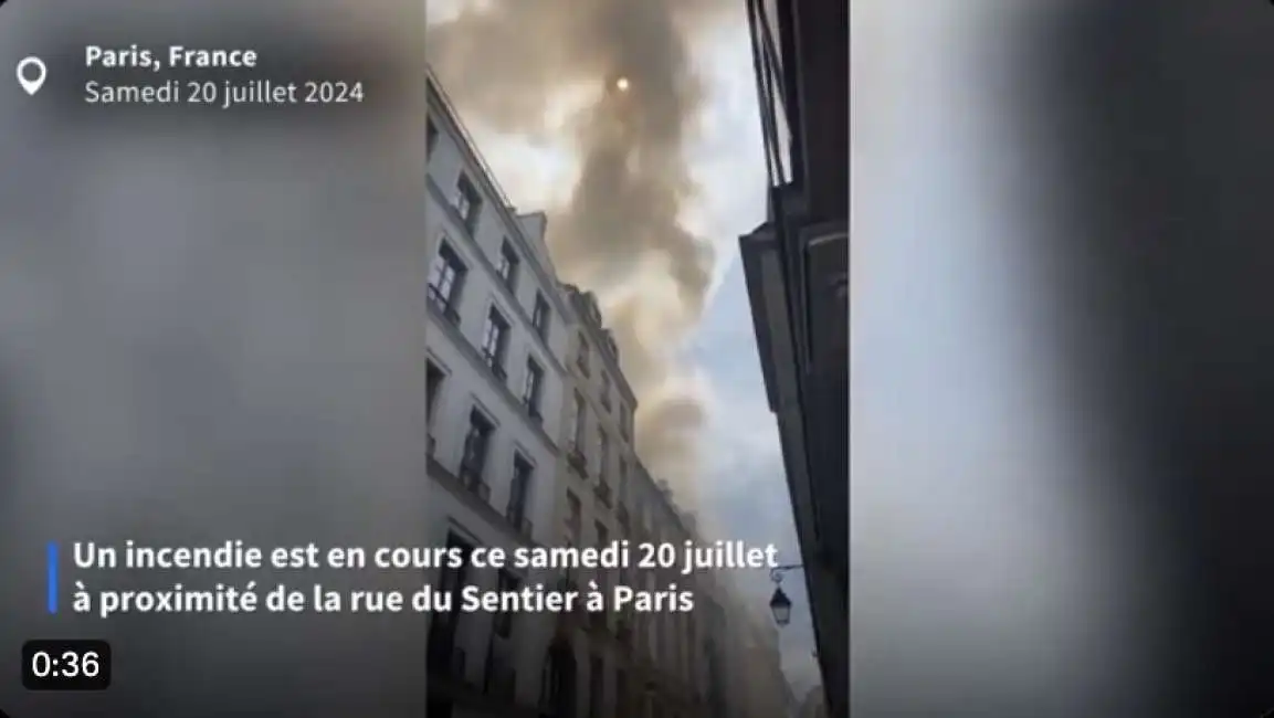 incendio nel secondo arrondissement - parigi