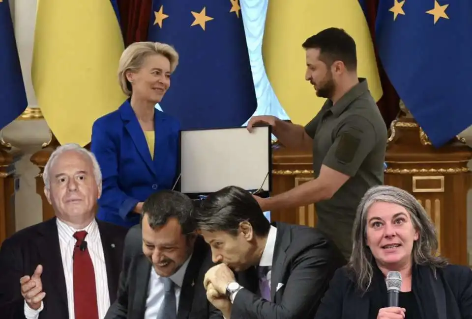 marco tarquinio cecilia strada matteo salvini ursula von der leyen volodymyr zelensky 