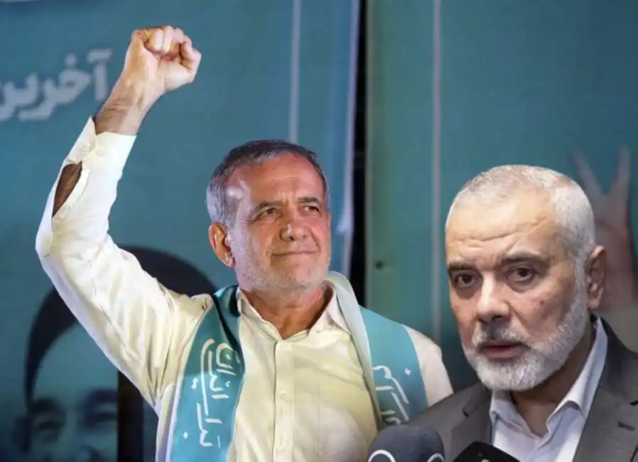 masoud pezeshkian ismail haniyeh iran hamas