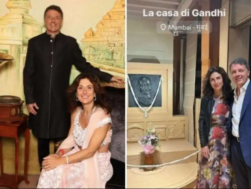 matteo renzi agnese al matrimonio di anant ambani