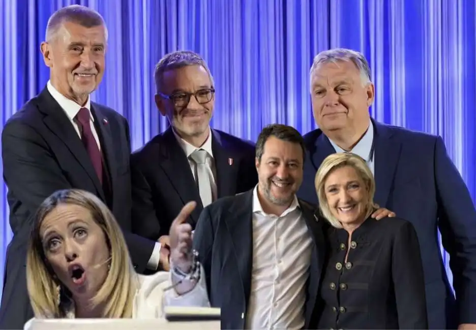 orban salvini le pen babis giorgia meloni 