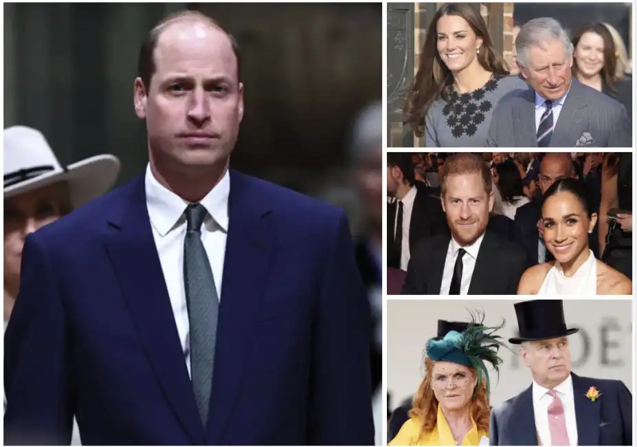 principe william meghan markle principe harry andrea sarah ferguson kate middleton re carlo