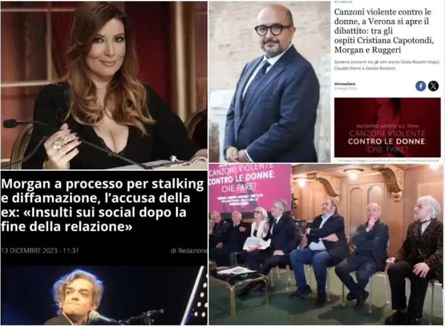 selvaggia lucarelli gennaro sangiuliano morgan convegno verona canzoni violente contro le donne