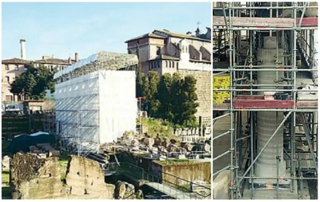 fori - colonna di cemento moderno nel cantiere