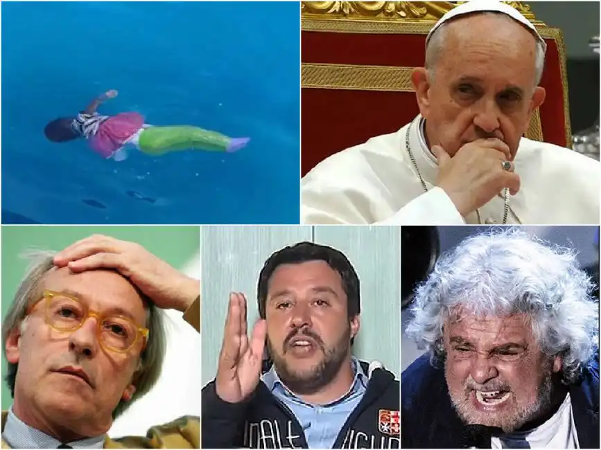 migranti papa salvini feltri grillo