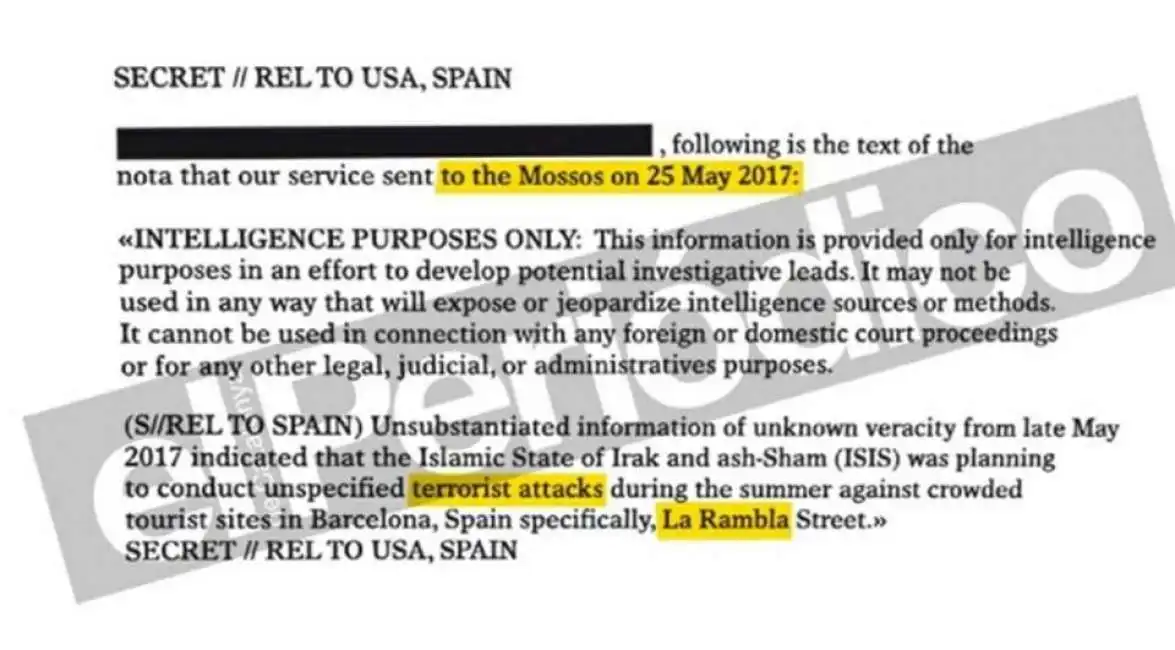 gli usa avevano avvertito la spagna di attentati sulla rambla