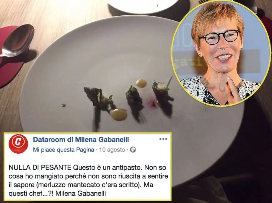 milena gabanelli piatto gourmet