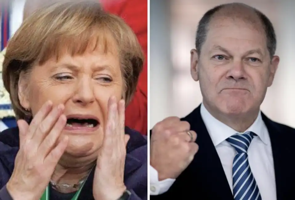 angela merkel olaf scholz